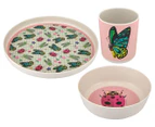 Maxwell & Williams 3-Piece Kids' Pete Cromer Garden Party Dinner Set - Pink