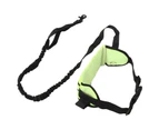 Hands Free Dog Leash Shock Absorption Reflective Dog Running Leash with Zippered Bag for Walking Jogging Running Fluorescent Green