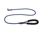 Pet Dog Leash Safety Explosion Proof 360 Degree Hook Buckle Dog Rope Leash for Hiking Camping Training Black Blue 1.2x200cm / 0.5x78.7in