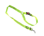 Pet Adjustable Headrest Seat Belt Dog Nylon Reflective Safety Seatbelt Strap for CarFluorescent Green