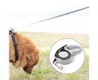 Retractable Dog Leash Nylon Tape One Button Lock Tangle Free Puppy Walking Leash for Pets 3 Meter Black