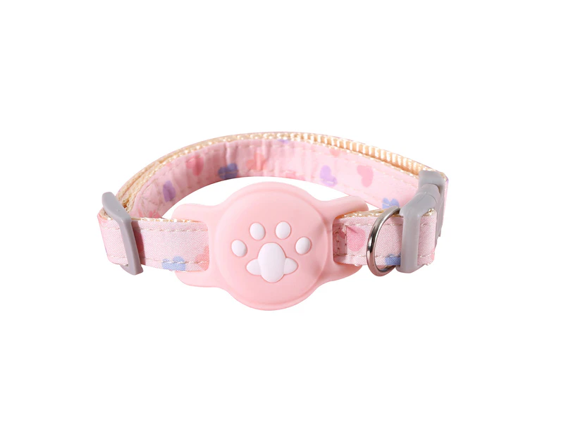 Soft Dog Collar Cute Looking Comfortable Cloth Positioning Dog Pet Collar for Garden Patio Pink