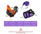 Adjustable Chicken Harness with Leash Breathable Hen Pet Vest with 3.6 Feet Matching Belt Outdoor Training Traction Rope for Pets Duck Goose Green M