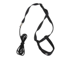 Bird Harness Ultra Light Leash Adjustable Parrot Flying Rope for Outdoor Playing PartiesBlack M