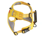 Dog Harness and Leash Safe Explosion Proof Reflective Double Protection Dog Training Harness Set with Pet Tag Yellow Yellow L