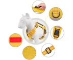 Dog Harness and Leash Safe Explosion Proof Reflective Double Protection Dog Training Harness Set with Pet Tag Yellow Yellow L