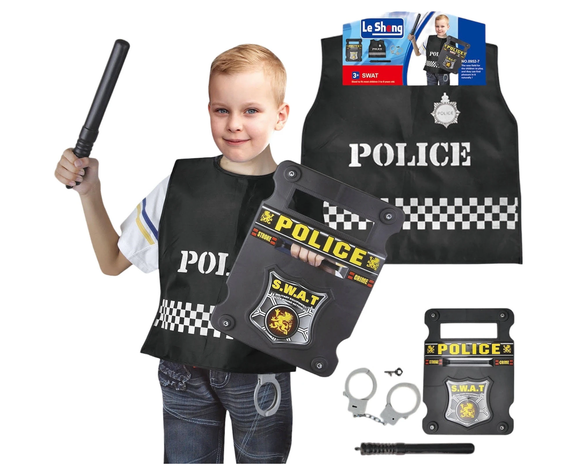 Kids Swat Police Fbi Costume Book Week Dress Up