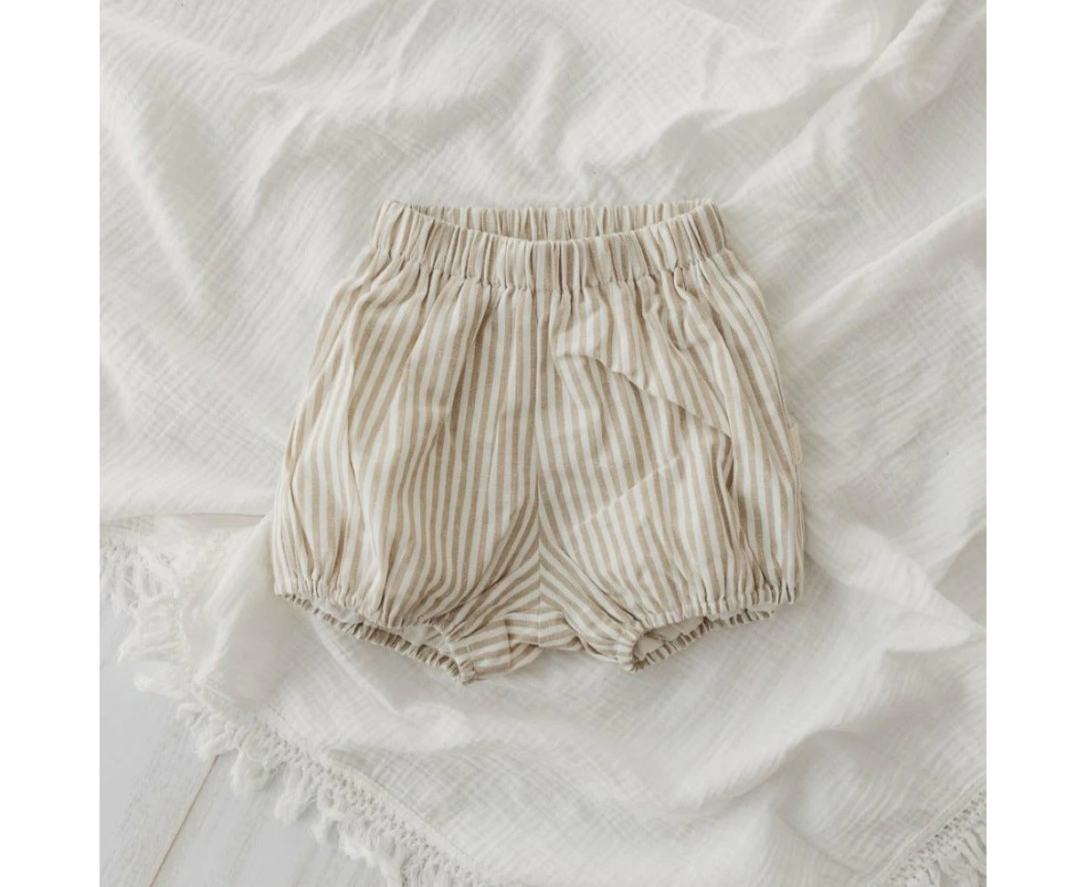 Child Of Mine Pure Linen Bloomers - Oak Stripe