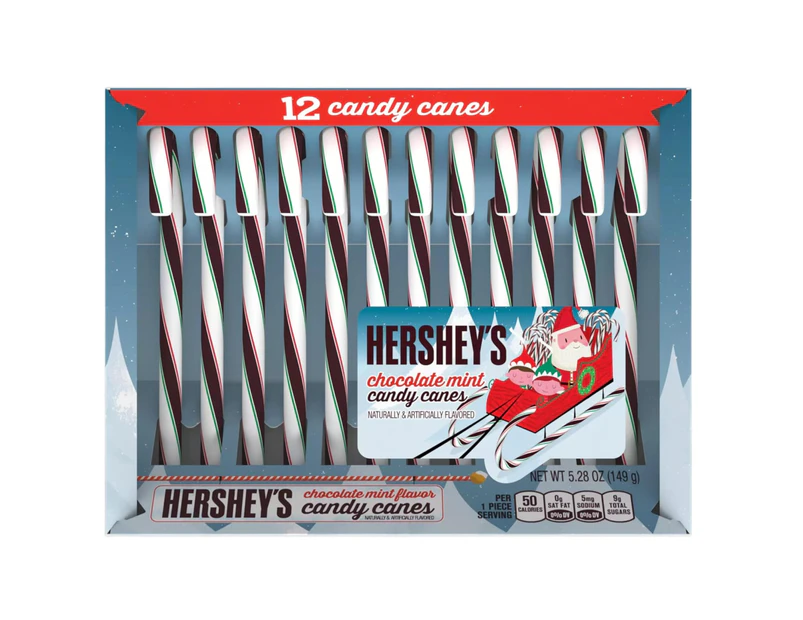 Hersheys Candy Cane Chocolate Mint Flavour 12 Pieces 149g