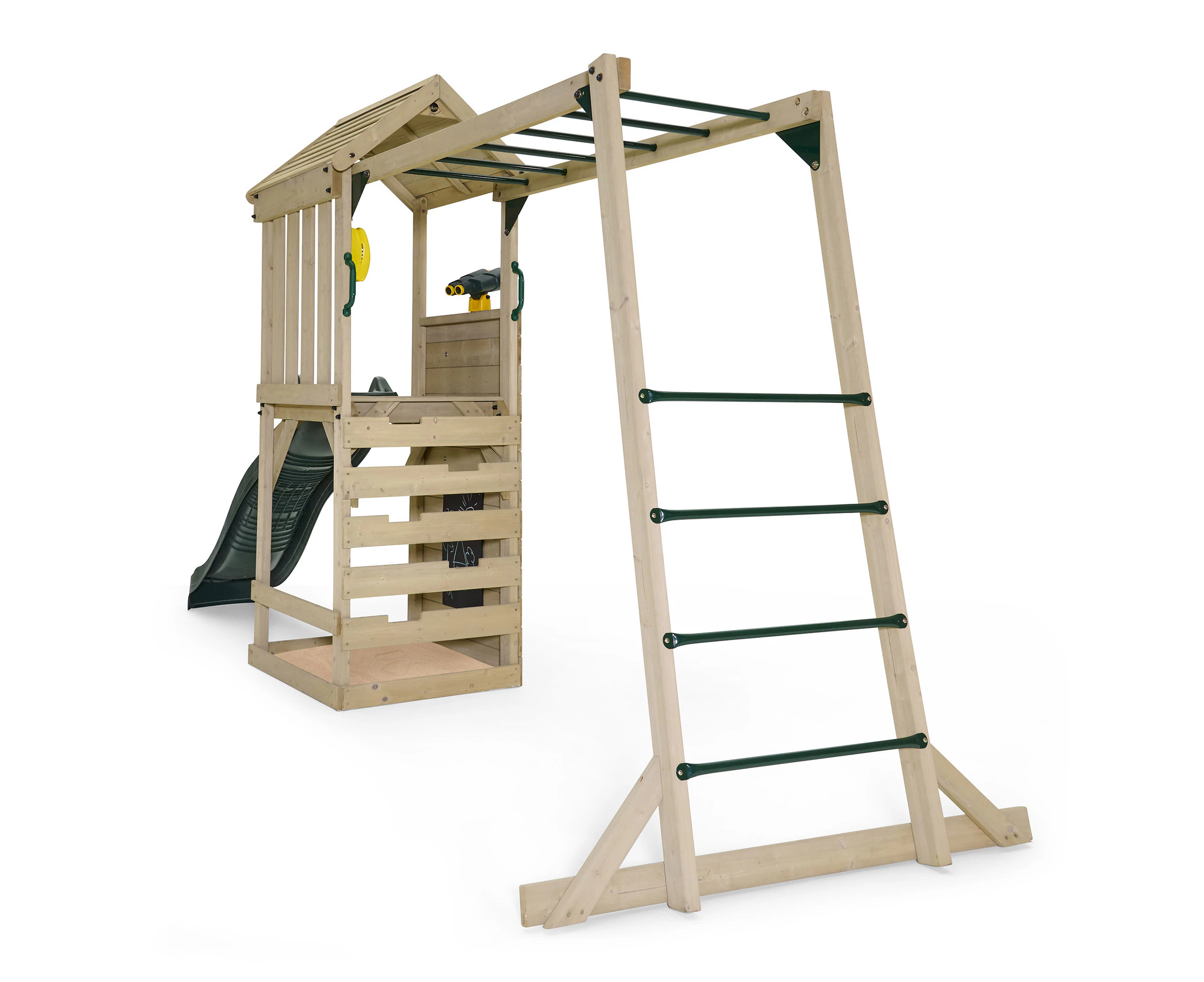 Plum Lookout Tower Playcentre with Monkey Bars | Wooden Adventure Playset for Kids