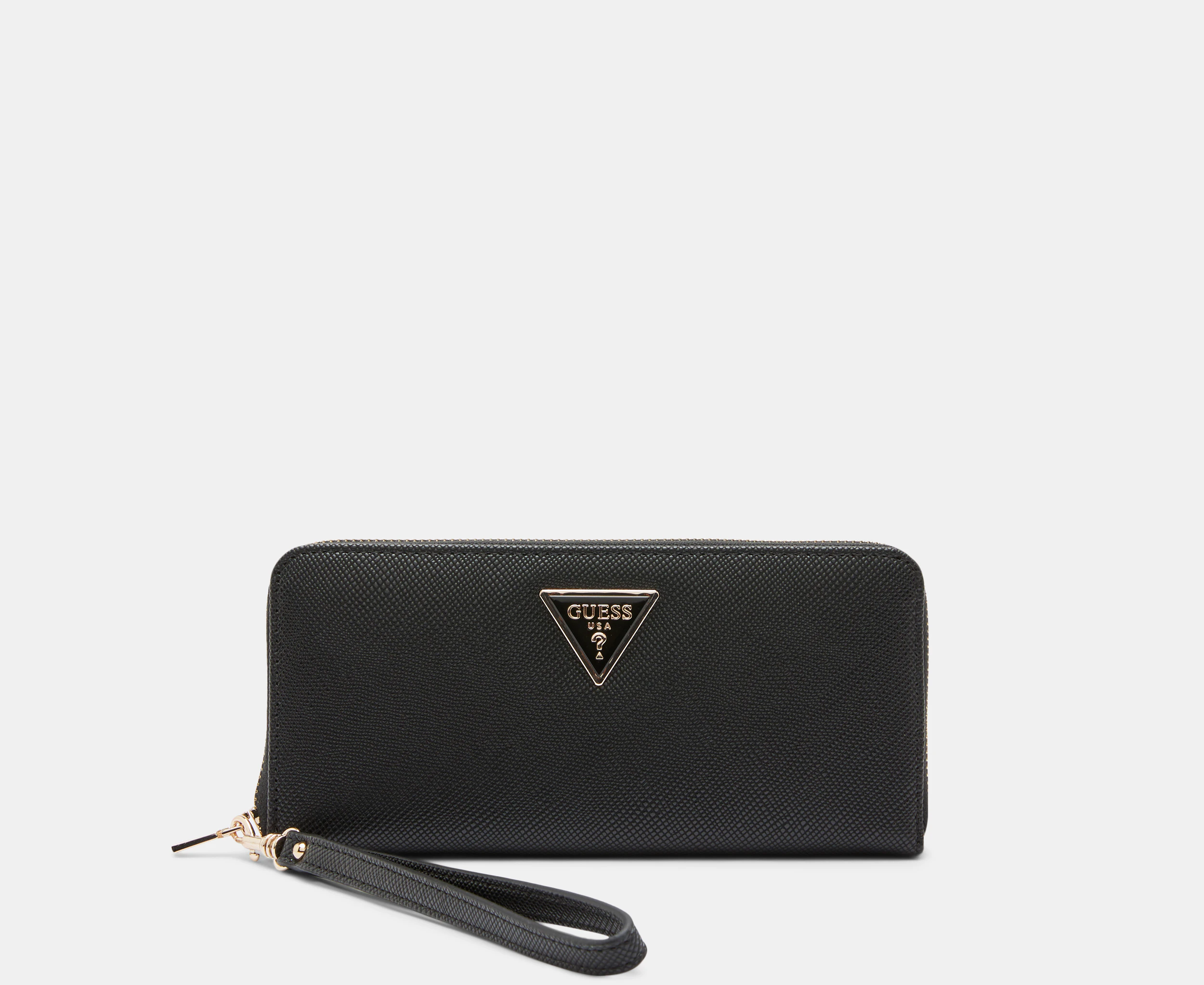 GUESS Laurel Large Zip-Around Wallet - Black