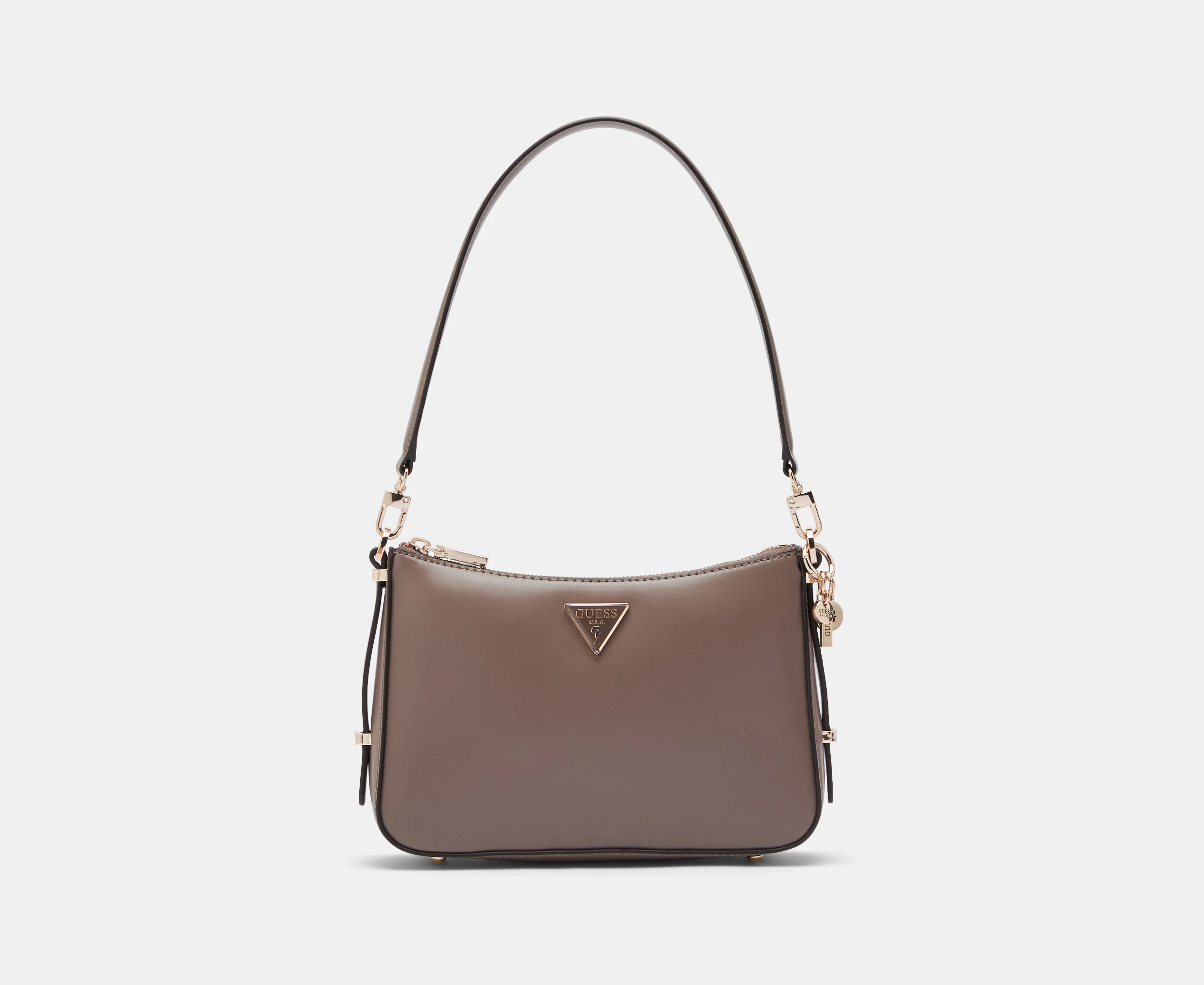 GUESS Daryna Top Zip Shoulder Bag - Dark Taupe