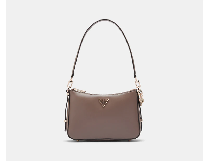 GUESS Daryna Top Zip Shoulder Bag - Dark Taupe