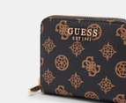 GUESS Laurel Small Zip-Around Wallet - Mocha Logo