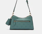 GUESS Cresidia Top Zip Shoulder Bag - Teal