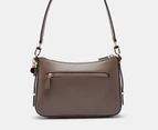 GUESS Daryna Top Zip Shoulder Bag - Dark Taupe