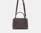 GUESS Daryna 2-Compartment Satchel Bag - Brown Logo