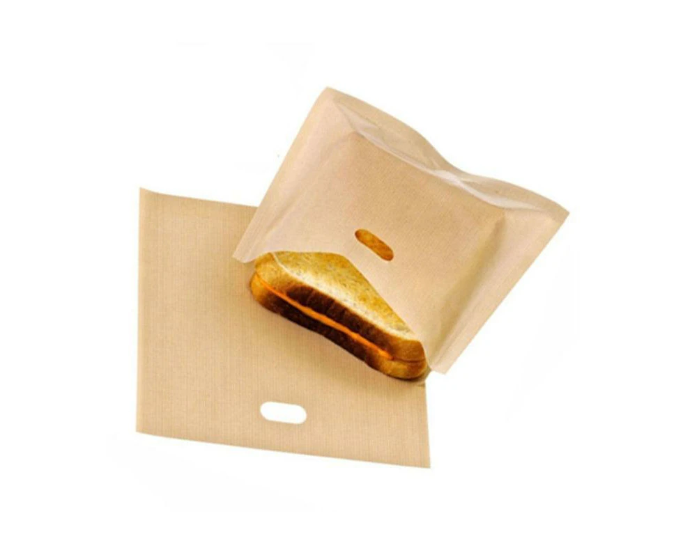 20PCS Reusable Toaster Bags Gluten Free Sandwich Toasting Brown Bags