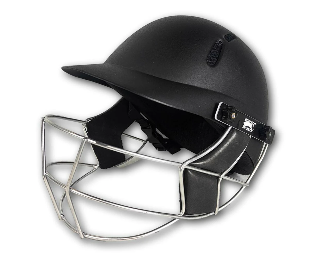 Buffalo Sports Impact Cricket Helmet - Black