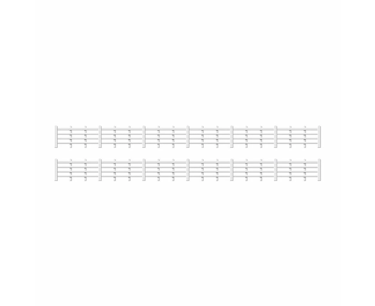 Ratio OO Lineside Fencing White (4 Bar)