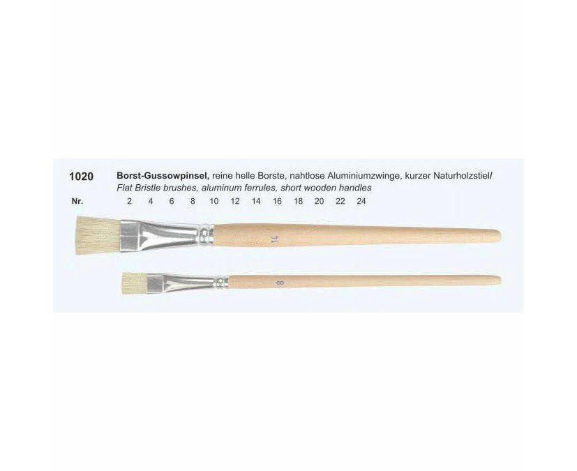 VP Leonhardy Flat Bristle Short Handle Brush 6