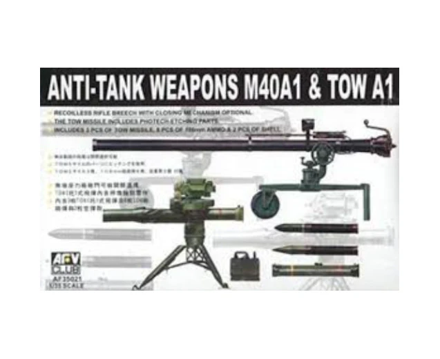 AFV Club AF35021 1/35 AntiTank Weapons M40A1 and Tow A1 Plastic Model Kit