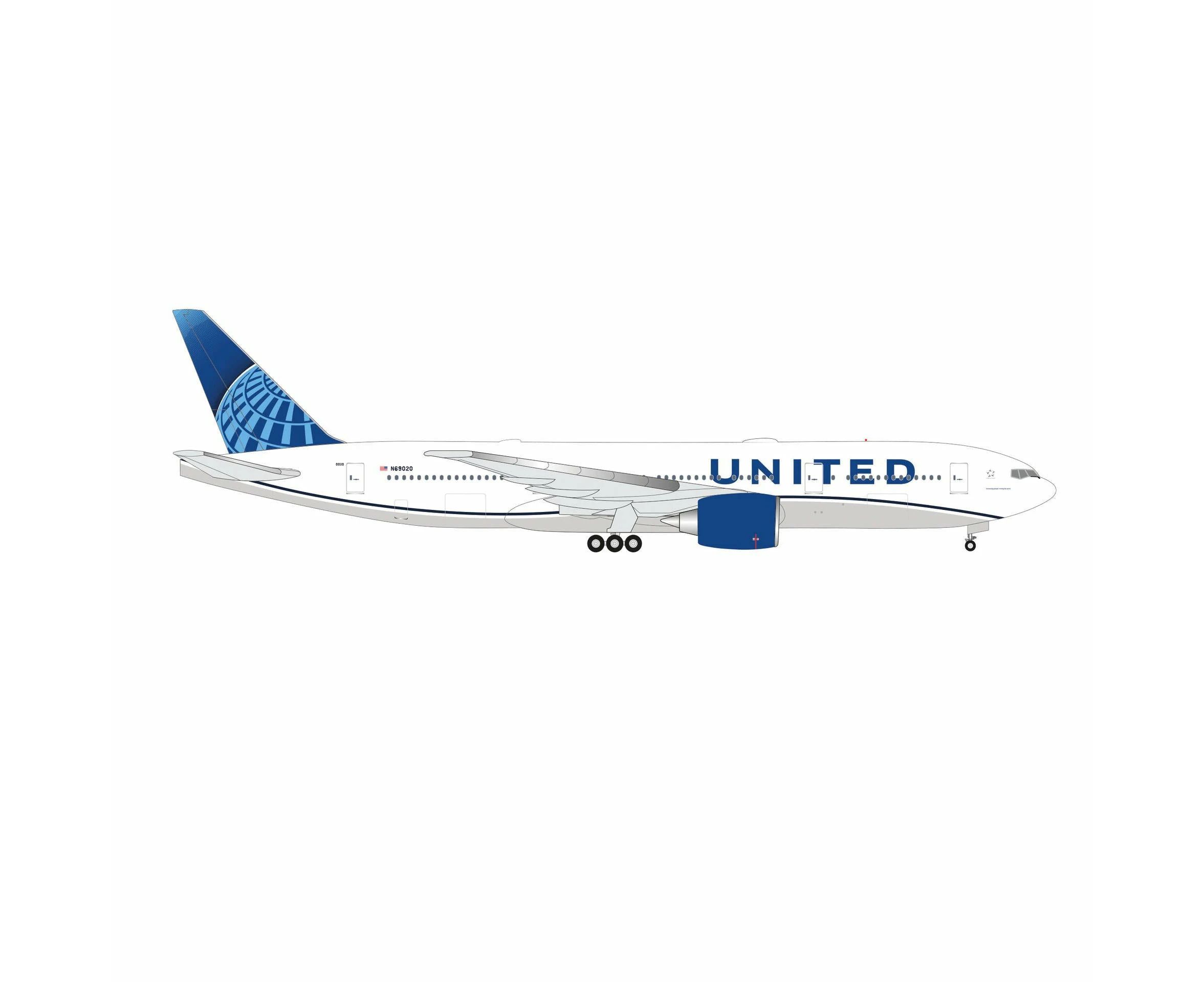 Herpa 1/500 United Airlines Boeing 777-200