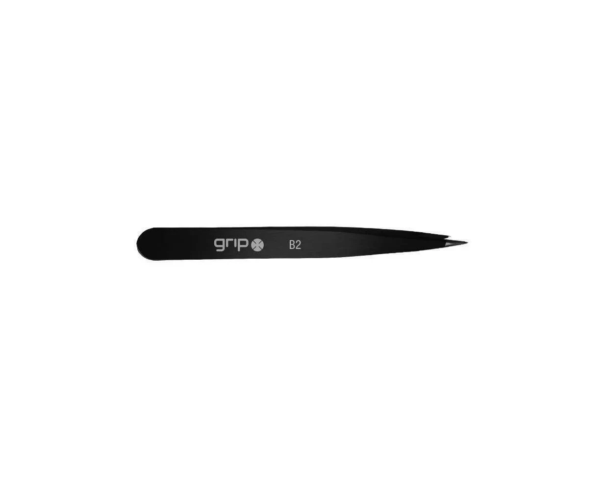 Caronlab Grip Pointed Tip Tweezer B2 (Matte Black)