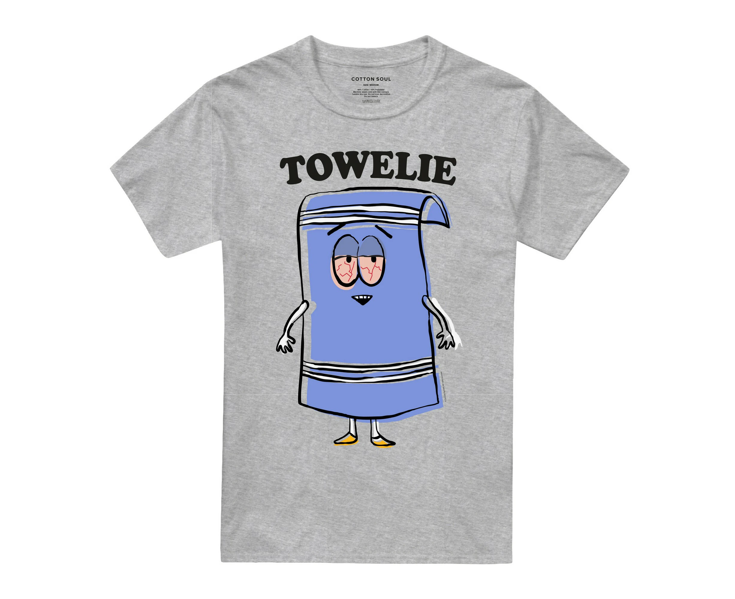 South Park Mens Towelie Heather T-Shirt (Sports Grey) - TV2543