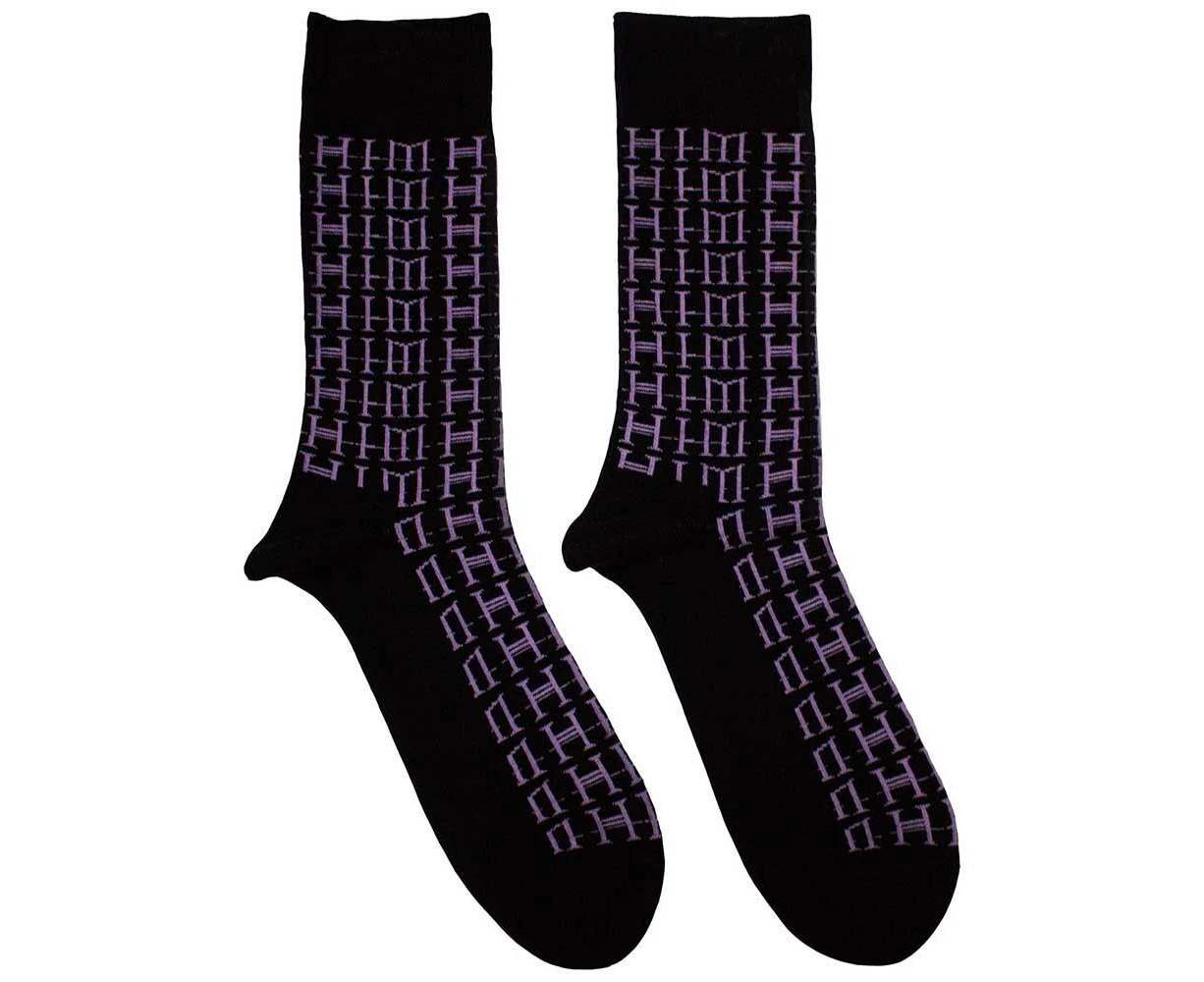 Him Unisex Adult Repeat Logo Ankle Socks (Black) - RO12152