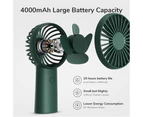 Handheld Fan 4000mAh Portable Hand Held Fan Small Personal USB Rechargeable Fan -Green