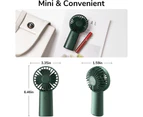 Handheld Fan 4000mAh Portable Hand Held Fan Small Personal USB Rechargeable Fan -Green