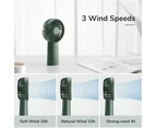 Handheld Fan 4000mAh Portable Hand Held Fan Small Personal USB Rechargeable Fan -Green