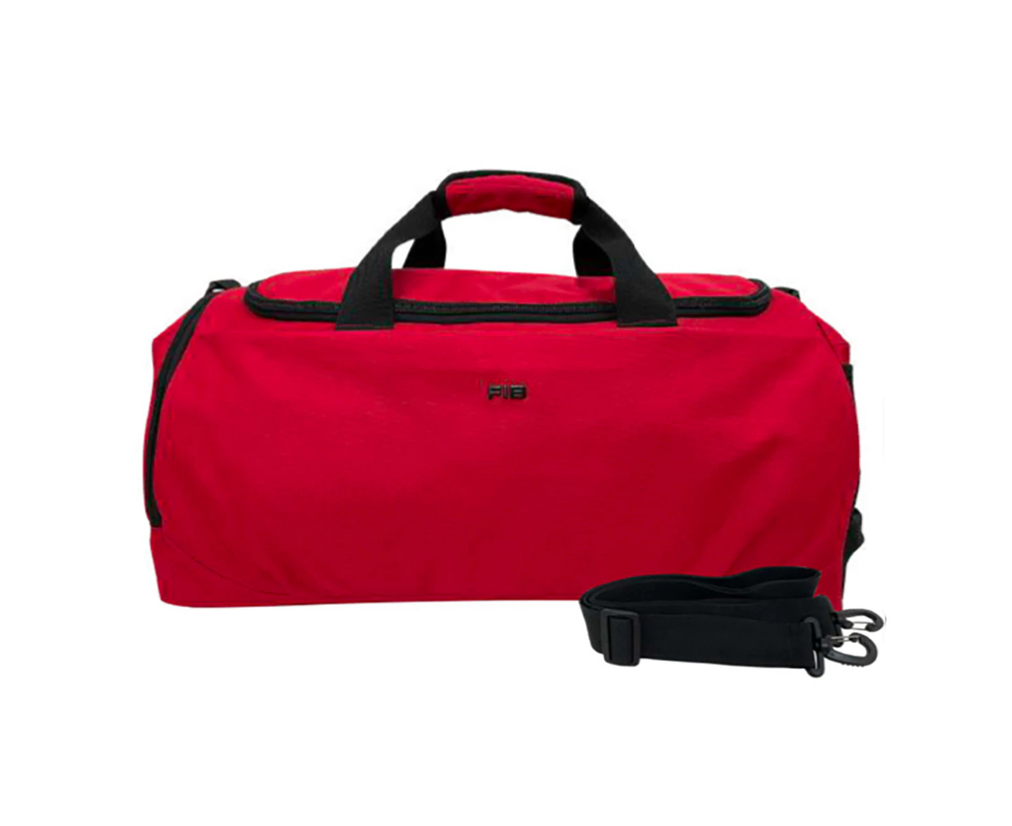 48 Litre FIB Sports Duffle Bag Duffel Gym Canvas Travel Foldable - Red