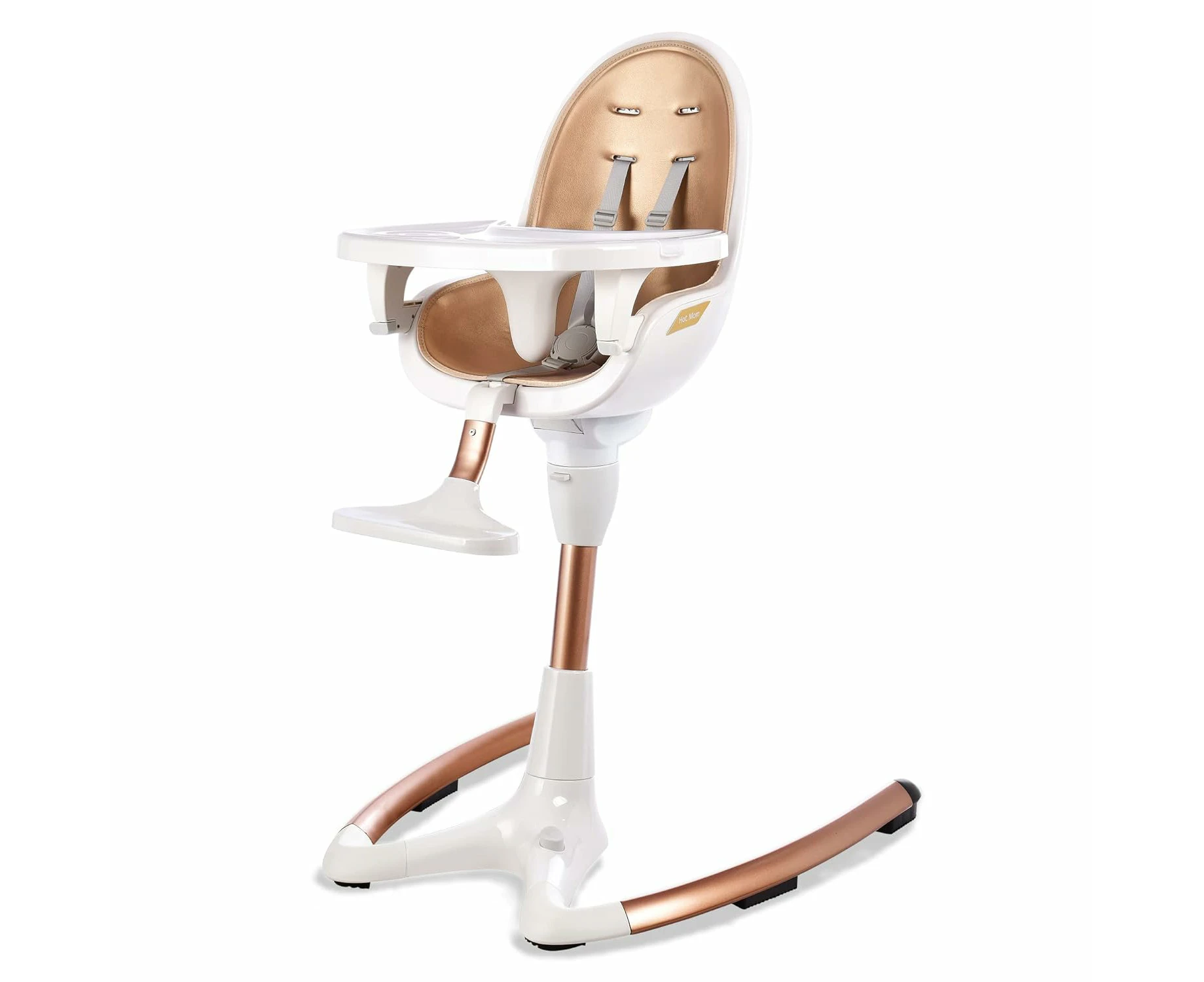 Hotmom Modern High Chair: Adjustable Recline, Stylish and Versatile Dining Chair for Babies and Toddlers - White