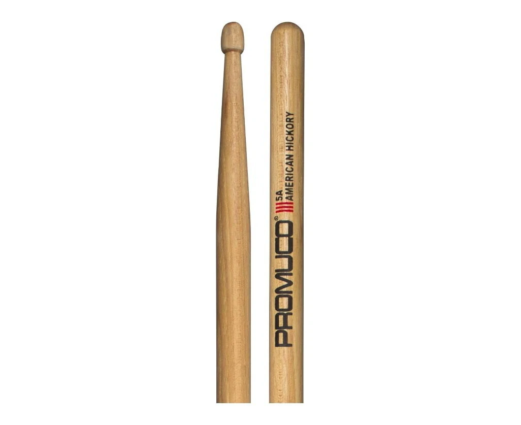 Promuco 18015A American Hickory 5A Wood Tip Drumsticks Pair