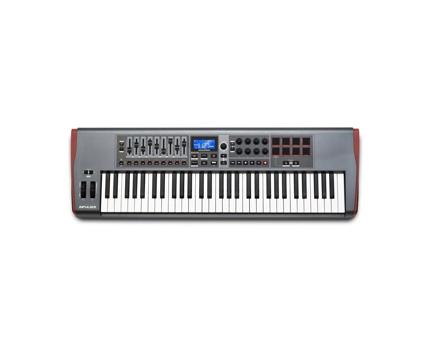 Novation Impulse 61 USB Midi Controller Keyboard 61 Keys HRS Technology Pads