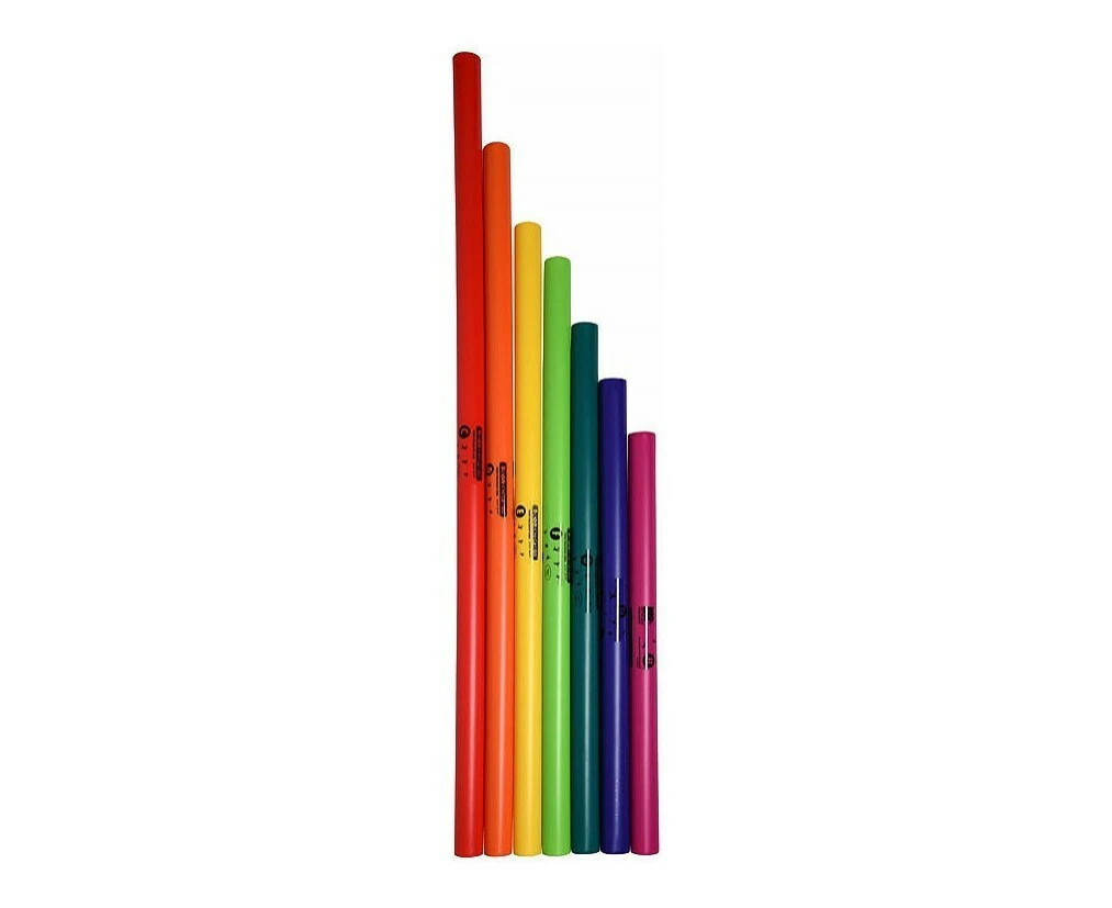 Boomwhackers 7-Note Bass Diatonic Set Colour Coded Notes Low Octave Tubes Tuned