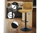 Artiss 4x Bar Stools Kitchen Swivel Gas Lift Chairs Brown