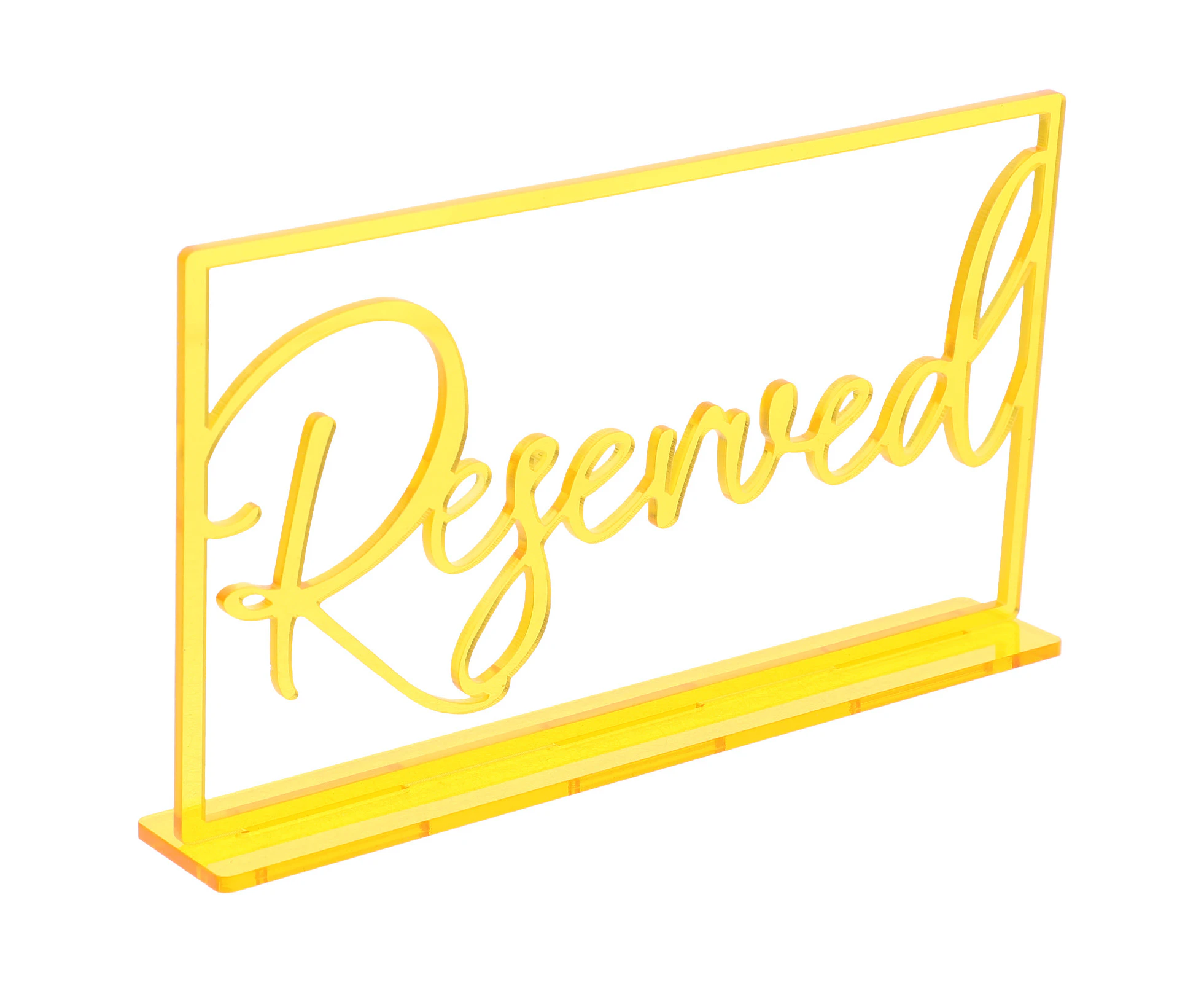 Acrylic Reserved Sign For Wedding Party And Business Events Table Reservation Sign For Restaurant And Office Multipurpose Reserved Table Sign Golden