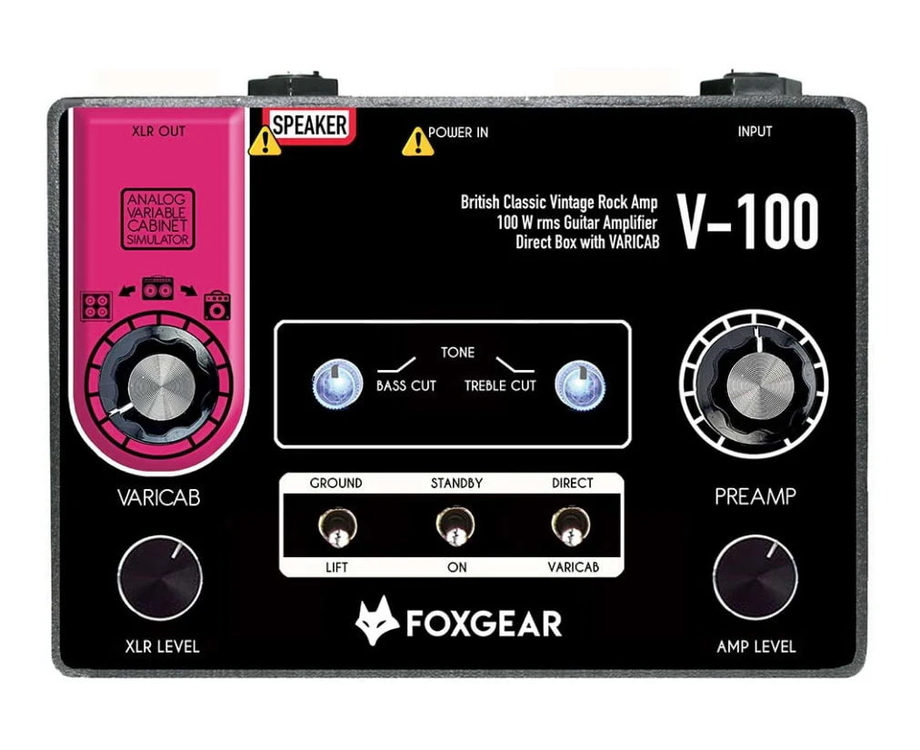 Foxgear V-100 100W British Classic Vintage Rock Guitar Amplifier Pedal