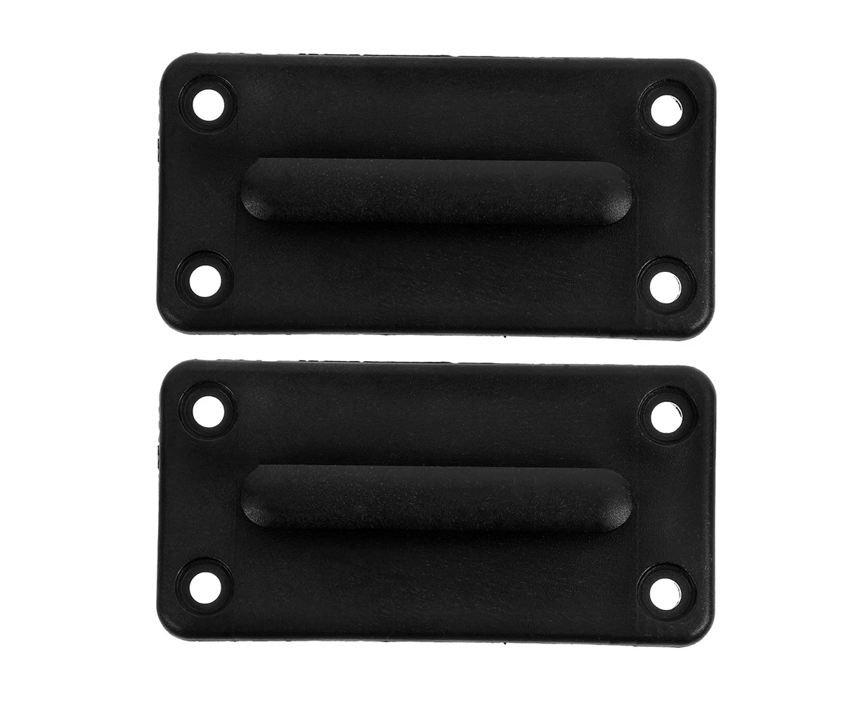 2 Sets Wall Mounted Retractable Belt Barrier Clips Safety Barrier Receiver Clips for Crowd Control Construction Caution Tape Accessories Black