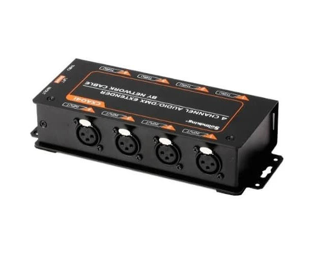 Soundking 4 Channel Audio and DMX Extender via Cat5 or Cat6 Cable CXA041