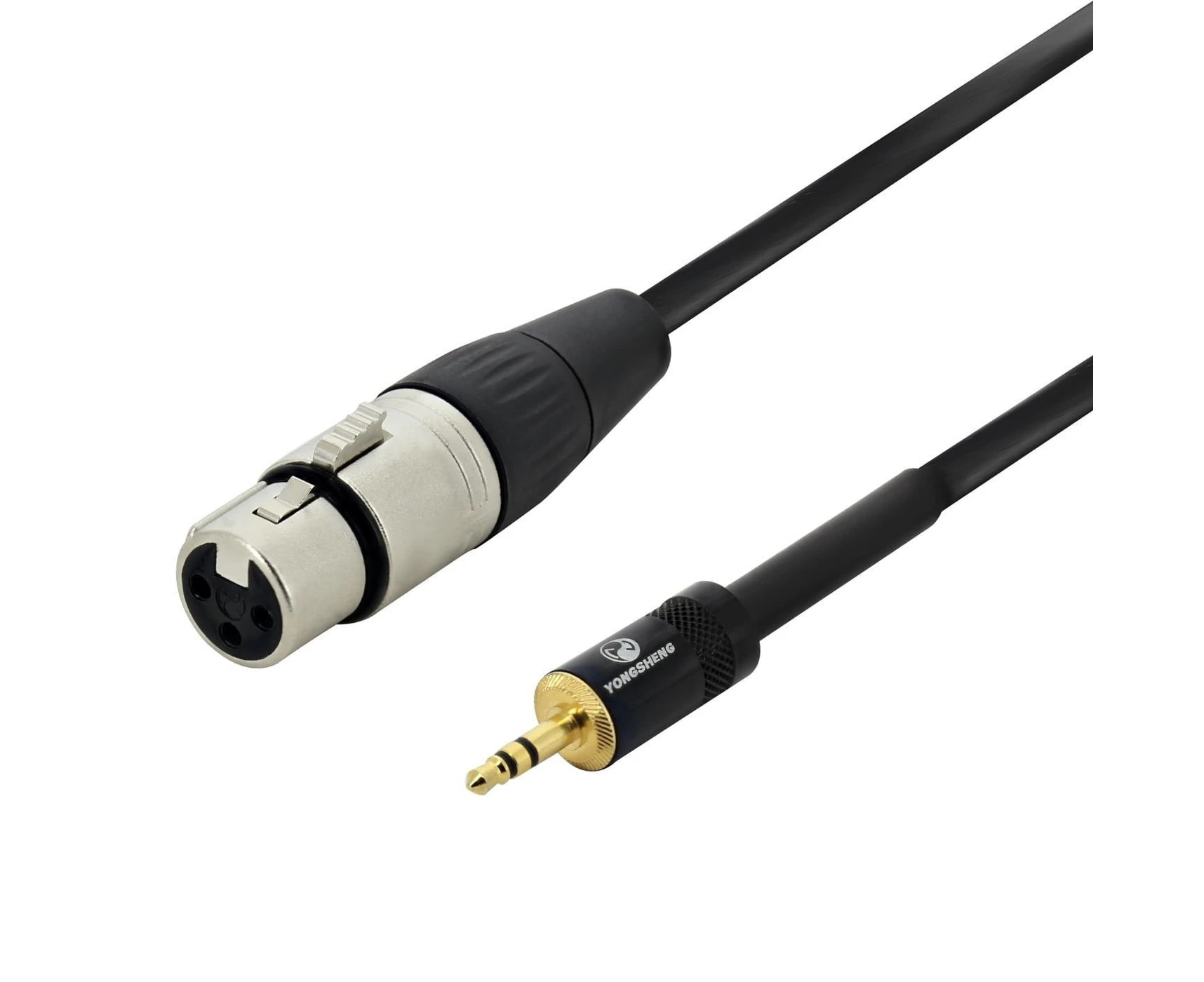 CUSTOM 3.5mm TRS to XLR(f) - Balanced Microphone Cable for 3.5mm Mic Inputs - 5m