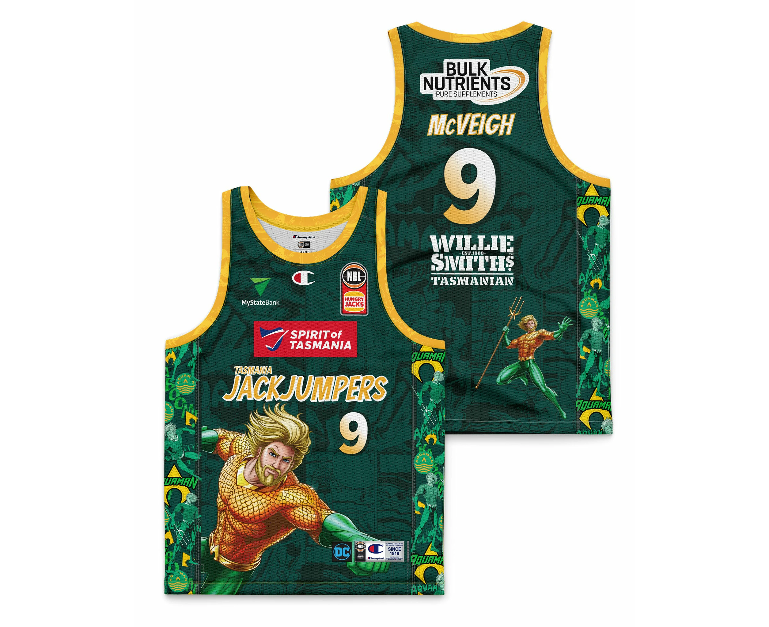 Tasmania JackJumpers 23/24 DC Aquaman Youth Jersey - Jack McVeigh