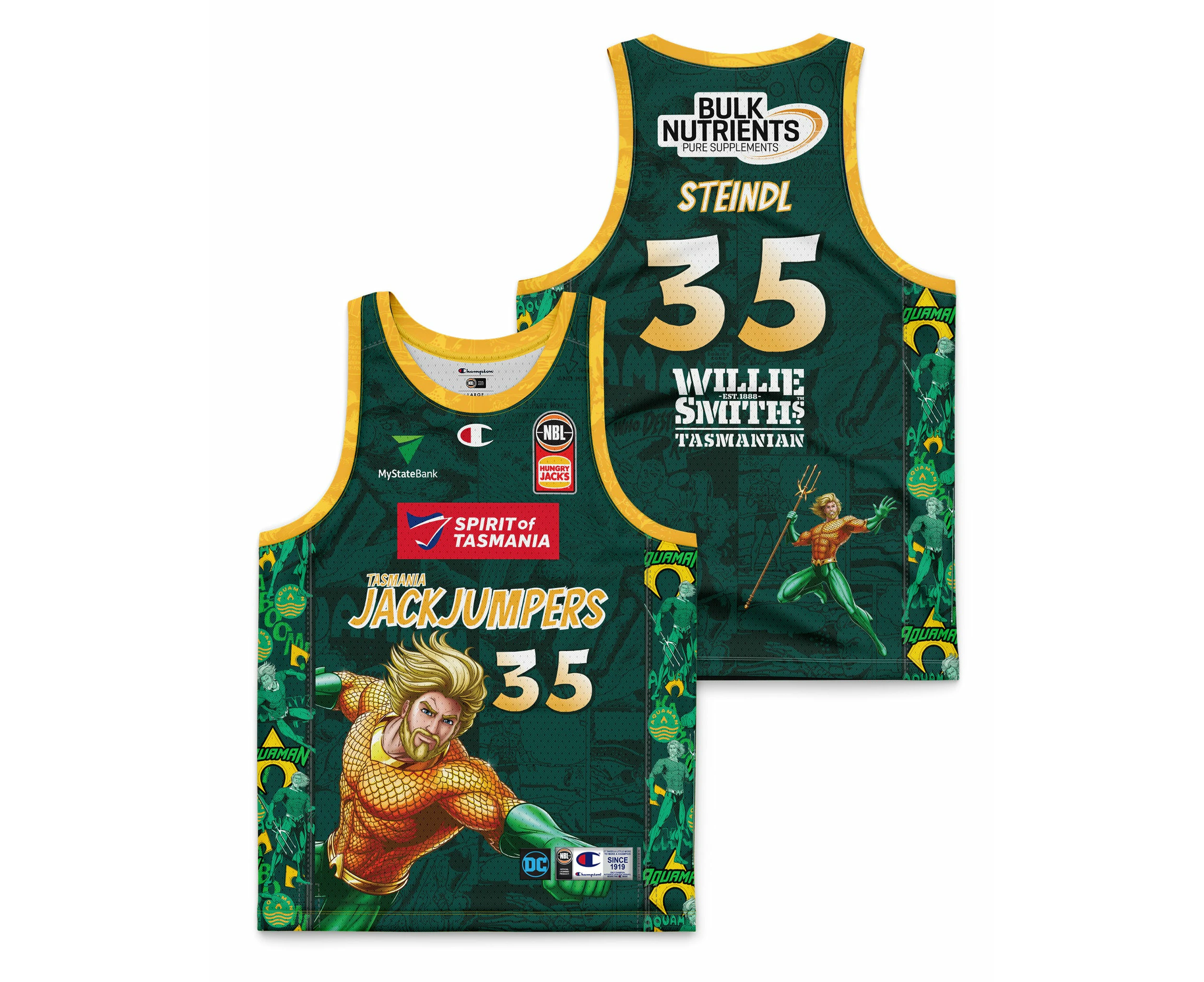 Tasmania JackJumpers 23/24 DC Aquaman Youth Jersey - Clint Steindl