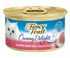 24 x 85g Fancy Feast Creamy Delights Wet Cat Food Salmon Feast w/ Real Milk