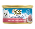 24 x 85g Fancy Feast Creamy Delights Wet Cat Food Salmon Feast w/ Real Milk