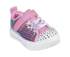 Skechers Toddler Girls' Twinkle Toes: Twinkle Sparks Sequin Party Light-Up Sneakers - Pink/Multi