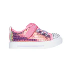 Skechers Toddler Girls' Twinkle Toes: Twinkle Sparks Sequin Party Light-Up Sneakers - Pink/Multi